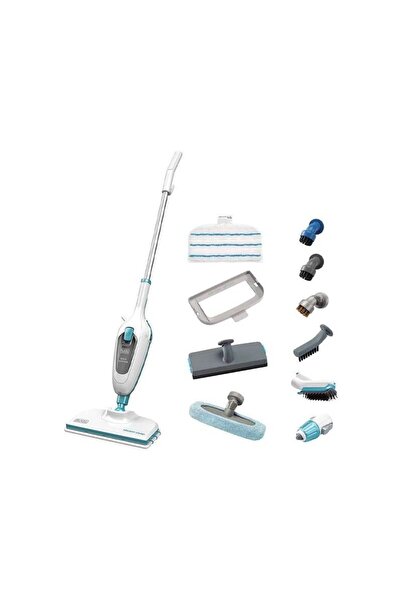 Black&Decker Black+Decker - Mop cu abur 10 în 1, 0,38 l, 1300 W, alb-verde [F...