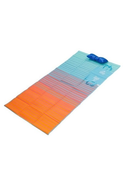 SUMMER Beach Mat with Inflatable Pillow, Foldable and Easy to Carry, 180 x 86 cm