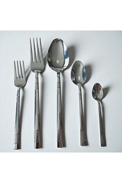 ENASHOP 30 Piece Dot Pattern Stainless Steel Cutlery Set for 6 People 1St Quality