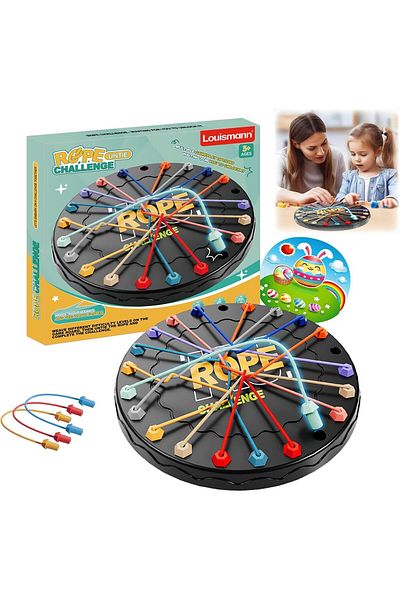 Toy Louisman Brain Rope Puzzle Challenge Game with Logical Rope