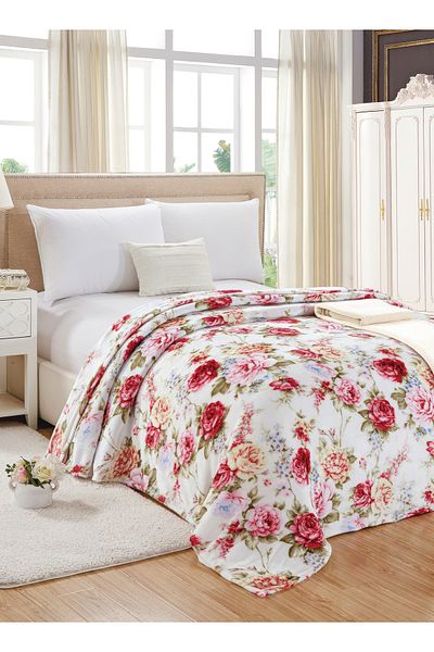 Moon Single Size Floral Throw Blanket All Season Flannel Blanket For Couch Bed And Sofa 150X200 cm G90
