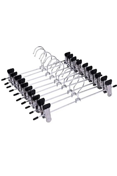 OEM Set 10 Metal Clips Hangers for Skirts and Pants 28 cm ForHouse