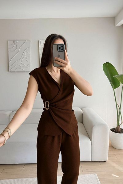 SANDY FASHİON Buckle Detail Set