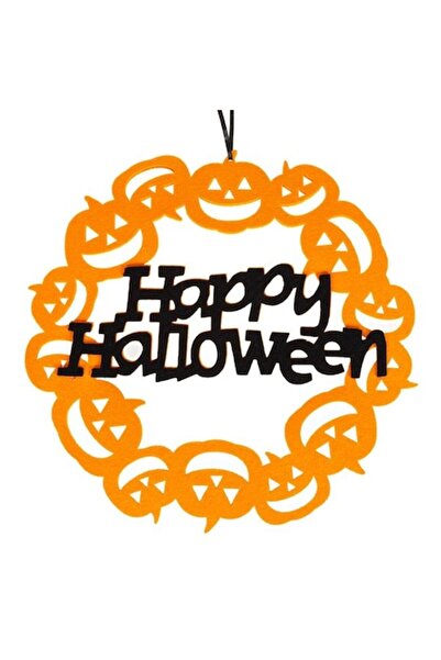 OEM Decorațiune suspendată de Halloween, coroană cu dovleci, fetru, 30x30cm