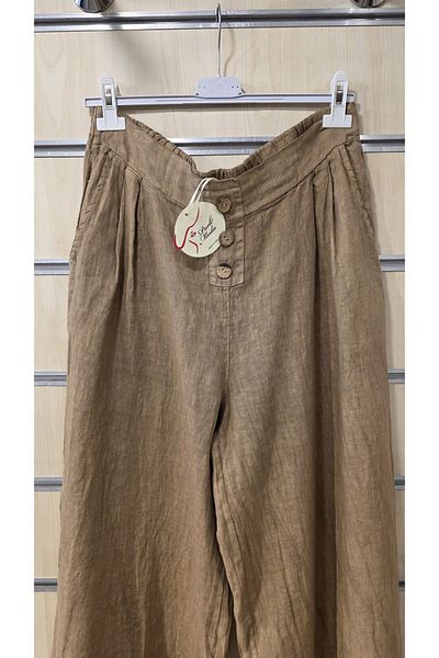 Park Moda Italian Linen Trousers Plain Pattern 3 Buttons