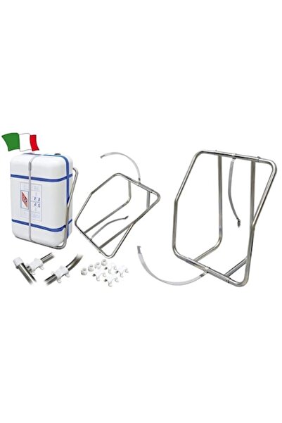 GFN Suport universal pentru colac de salvare din oțel inoxidabil AISI 316, montare verticală pe perete sau pe bordură cu încuietoare