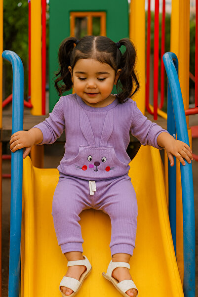 KAMİKAM Set pentru fetiță din bumbac de calitate, cu broderie, cu buzunare ca...