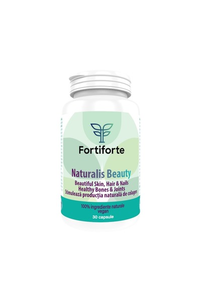 Fortiforte Supliment alimentar Naturalis Beauty, Piele frumoasă, Păr și unghii, Oase și articulații sănătoase, 30 capsule