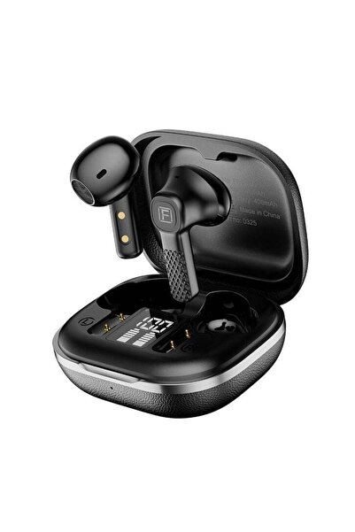 Tronix سماعات أذن نصفية بتقنية بلوتوث 5.4- ENC وشاشة رقمية LED وحافظة شحن بتقنية بلوتوث