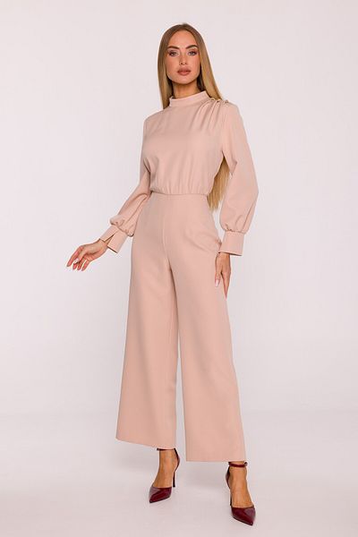 Made of Emotion Jumpsuit with stand-up collar and wide trousers