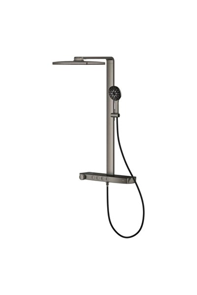 Grohe Rainshower Aqua Pure Duvara Monte Termostatik Bataryalı Duş Sistemi Br.Hard Graphite – 100961A