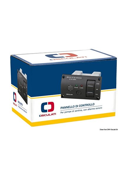 OSCULATI Panel Switch with Audible Alarm for Bilge Pumps, 12-24V, IP43