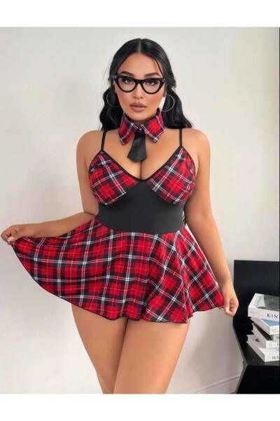 REAL PASSİONE Passione Plus Size Costume Black Frp19033