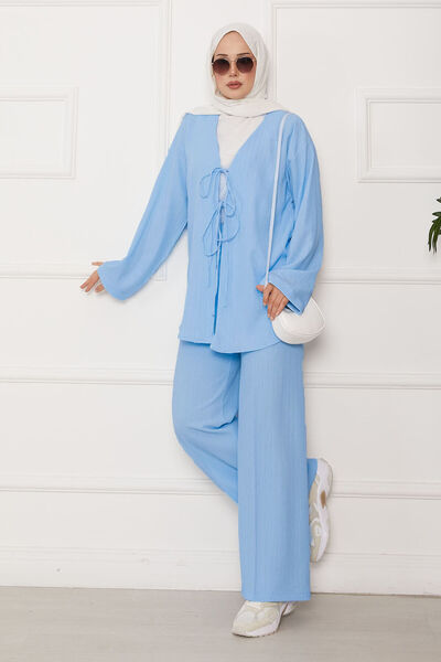 EBRUTESETTÜR Kimono Set with Tie Front