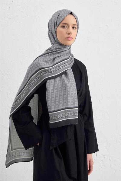 Armine Silk Monogram Shawl 23