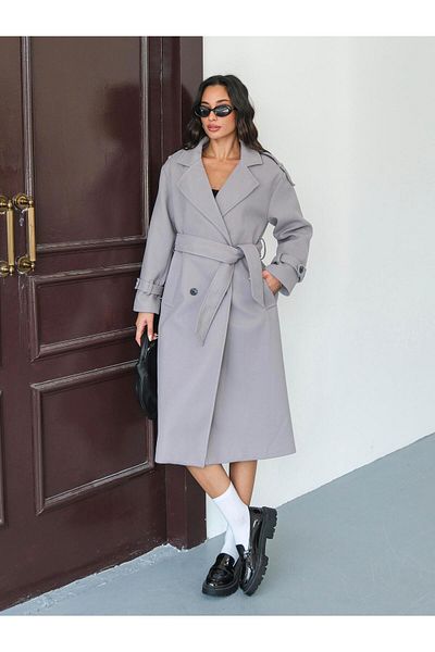 FERZOLAİO Premium Modern Gray Cashmere Coat