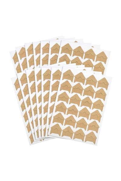 OEM Coltare sticker pentru fotografii culoare kraft, set 240 buc
