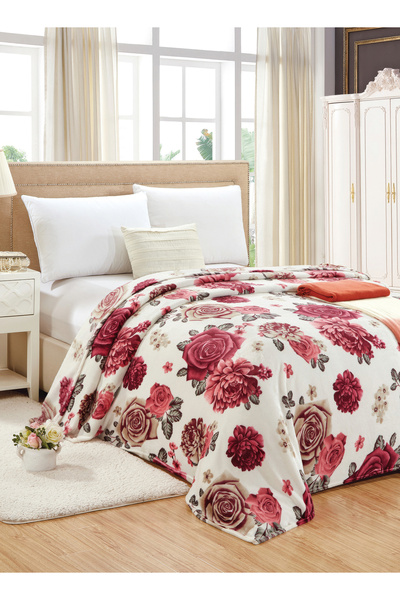 Moon Single Size Floral Throw Blanket All Season Flannel Blanket For Couch Bed And Sofa 150X200 cm G90