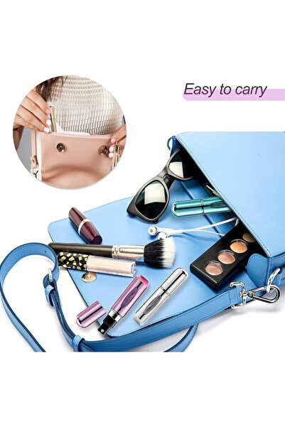 OEM Refillable Portable Perfume Atomizer Bottle, 5 ml, Gold Aluminum