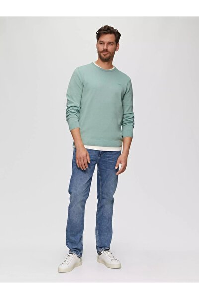 s.Oliver Men's crew neck sweater, Light green