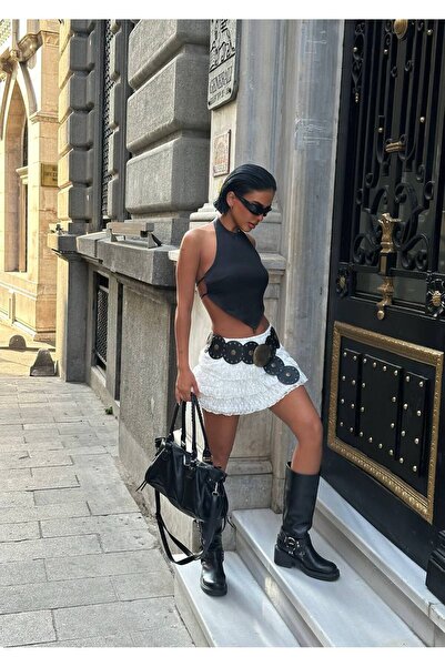 auzou eveil Kadın mini dantel etek