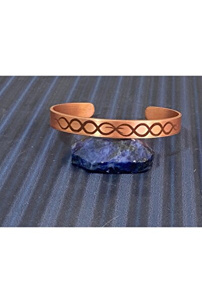 Güney Takı Store Pattern Embroidered Copper Bracelet with Prayer Inside