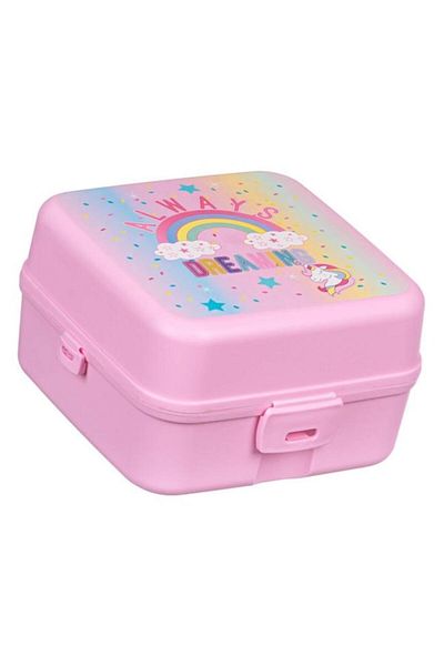 OEM Children's Lunch Box, Compartmented, Plastic, Pink, 13.5 x 13 x 8 cm, 1100 ml