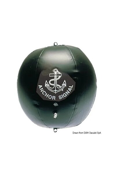 OSCULATI Geamandură gonflabilă neagră pentru bărci, diametru 400 mm