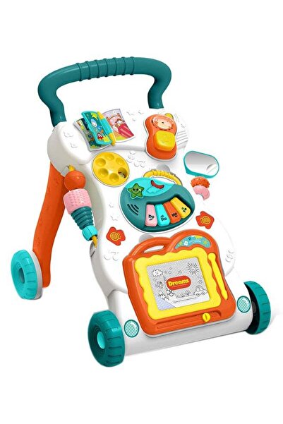 huanger ألعاب مشاية أطفال قابلة للجلوس والوقوف، مركز أنشطة للأطفال، طاولة موس...