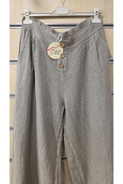 Park Moda Italian Linen Trousers Plain Pattern 3 Buttons
