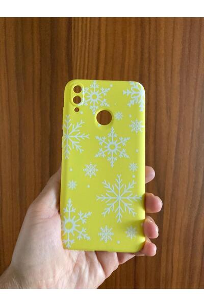 Newon حافظة هاتف هواوي Y7 2019 مطبوعة برقائق الثلج من الداخل مخملية