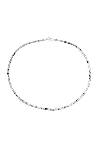 Abundo Basics moonstone and 925 silver necklace, 40 cm