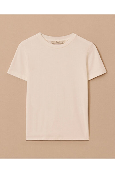 SEÇİL Βασικό μπλουζάκι με στρογγυλή λαιμόκοψη και κοντό μανίκι