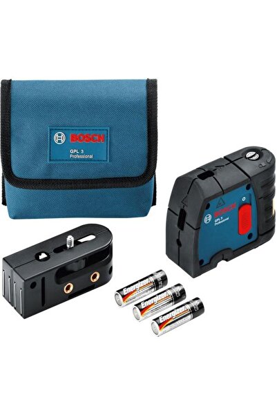 Bosch Point Laser GPL 3 Professional with 3 x Battery (AA) and Mount