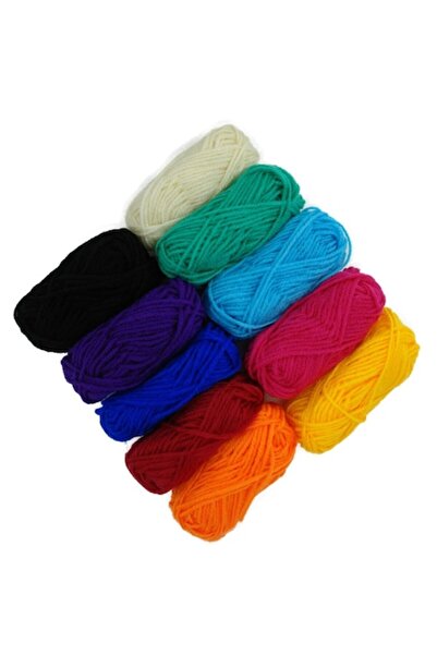 OEM Knitting Yarn, Acrylic, Set of 10 x 10g, Multicolor - MYONNA IT & E-COMMERCE