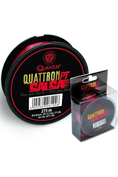 Mimteam Quantum Salsa Fishing Line, Red Transparent, Monofilament 275m, 0.20 mm
