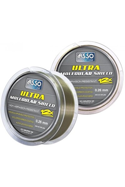 Mimteam Fir de monofilament Asso Ultra Molecular Shield, verde închis, 300 m,...
