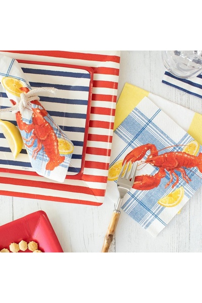Caspari Lobster Bake Paper Luncheon Napkins 20 Per Package