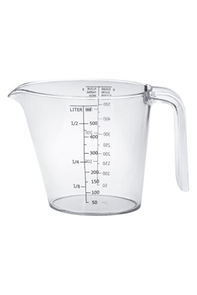 OEM Pahar gradat, plastic, transparent, capacitate 500 ml