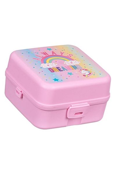OEM Children's Lunch Box, Compartmented, Plastic, Pink, 13.5 x 13 x 8 cm, 1100 ml
