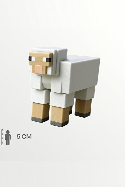 FigürDizayn Minecraft Sheep Koyun Beyaz Hareketli Eklemli Figür