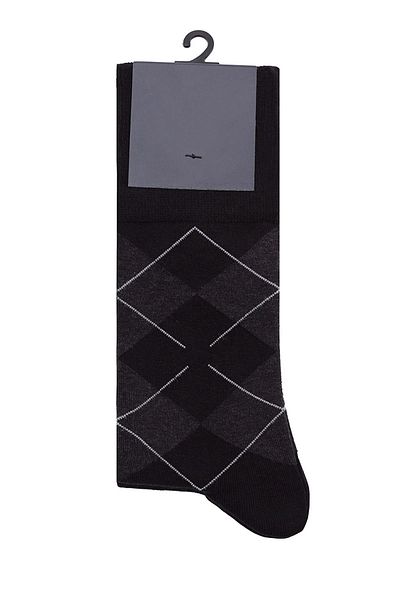 HRN Textile 6-Piece Men's Cotton Plaid Long Socks – Anti-Sweat and Odor