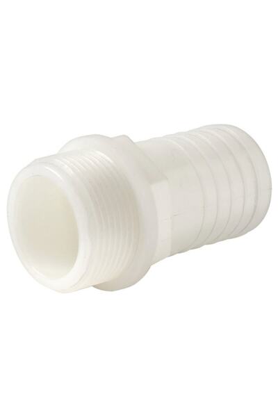 OSCULATI Adaptor Furtun 1 1/2 Diametru x 38 mm, Drept, Nylon Alb, Rezervor Apa Rigida