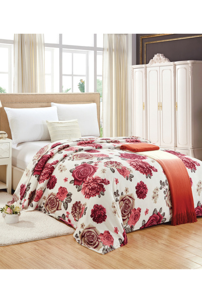 Moon Single Size Floral Throw Blanket All Season Flannel Blanket For Couch Bed And Sofa 150X200 cm G90