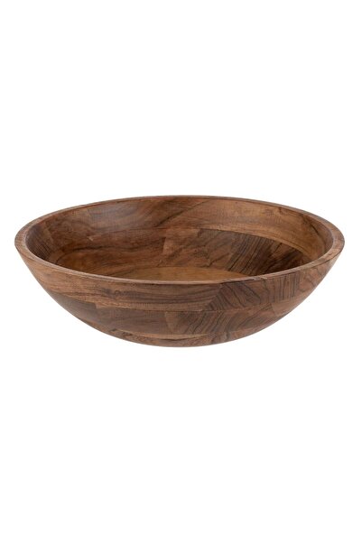 OEM Bol Salad, Model, Wood, Brown Color, Diameter 29 cm, Height 10.5 cm, Capacity 3.5 L