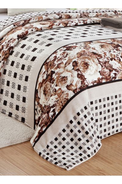 Moon Single Size Floral Throw Blanket All Season Flannel Blanket For Couch Bed And Sofa 150X200 cm G90
