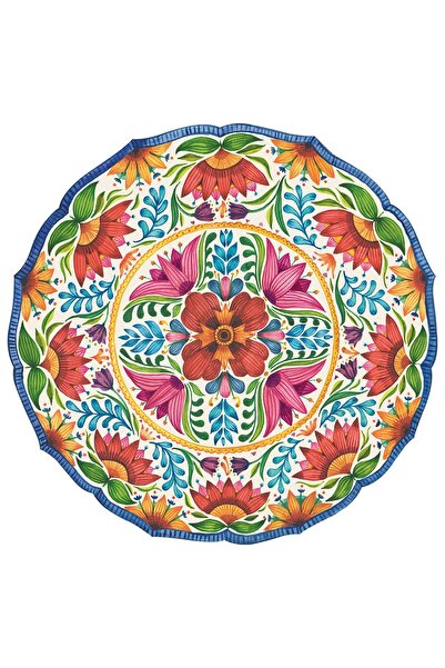 Hester & Cook Set de 12 foi de masă cu flori Fiesta, tăiate cu tăietură specială