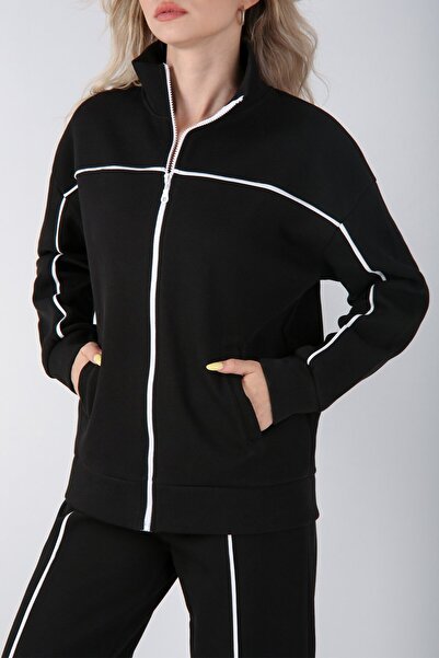 VeniLife Women's Piping Detail Tracksuit Set – Modern, Comfortable and Stylish Style in One