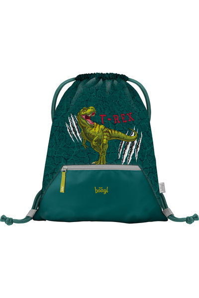 Baagl Gym sack with pocket T-Rex