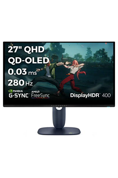 Dell Alienware AW2725D 27 2560x1440 QHD 280Hz 0.03 ms HDMI DP Type-C True Black 400 QD-OLED Monitör